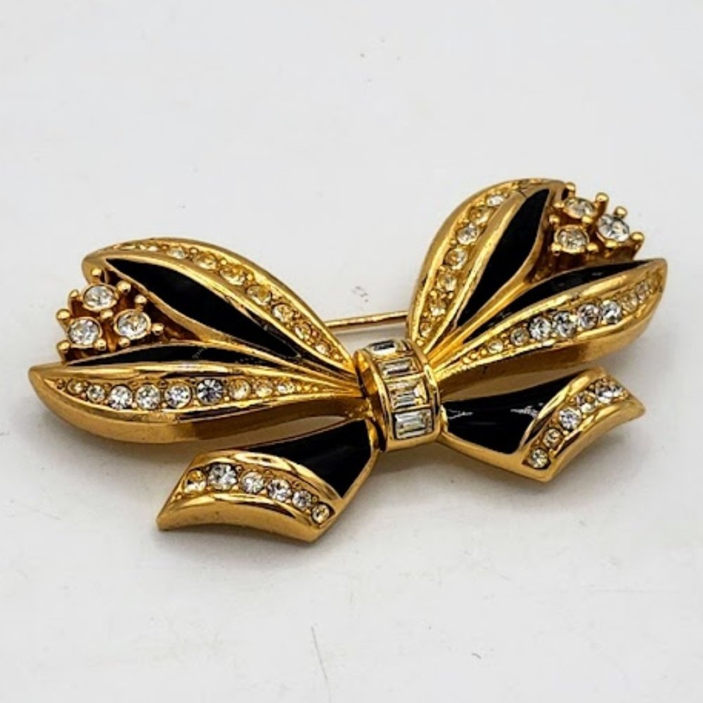 Vintage Christian Dior Signed Grosse Bow Brooch - Picture 3 of 4